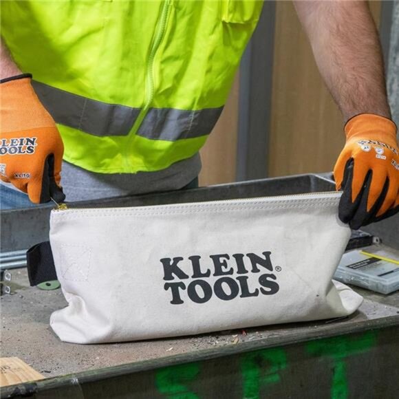 Tools Zipper Bag, Canvas Tool Pouch with Heavy Duty Brass Zipper Close - Picture 13 of 14